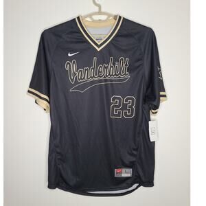 NWT Nike Vanderbilt Commodores v-neck short sleeve baseball jersey #23 -  large